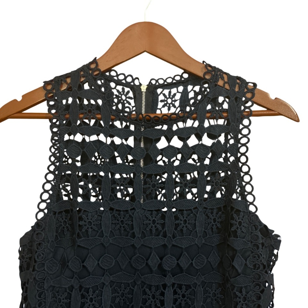 Lulus Pay Tribute Navy Blue Crochet Lace Dress -Size M - Picture 7 of 13